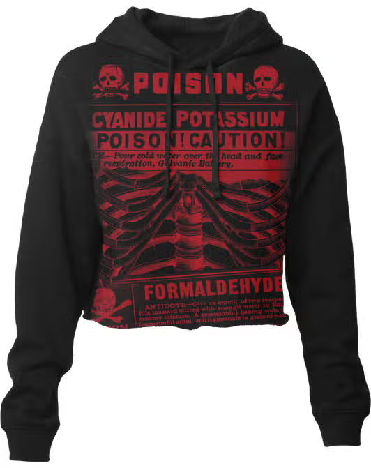 Poison Cropped Hoodie