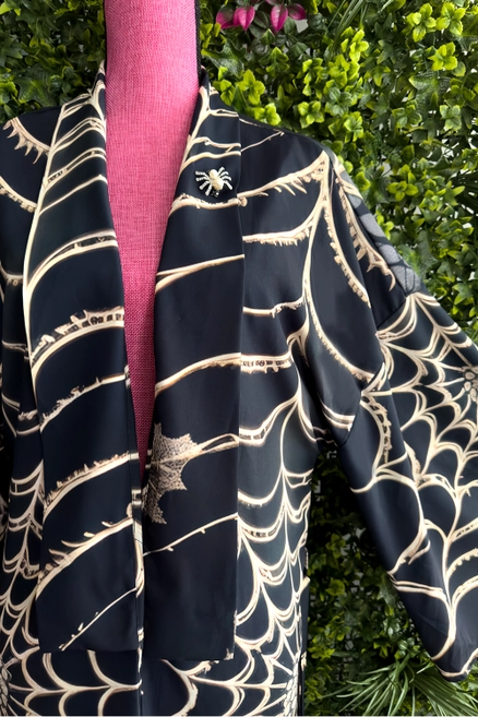 Vintage Webs Bell Sleeve Kimono Robe PREORDER