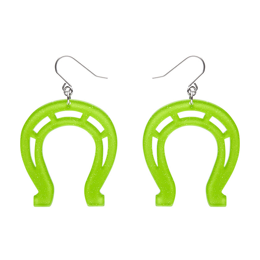 Erstwilder Essentials -    Horseshoe Glitter Resin Drop Earrings (2 Colors)