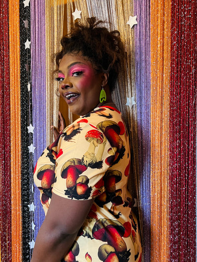 Fanciful Fungi T-Shirt Dress
