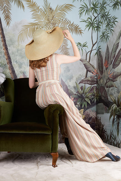 Benita-Sadie Linen Striped Jumpsuit