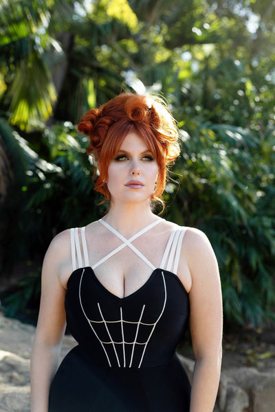 Cobbweb Embroidered Bandage Dress