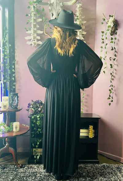 Minerva Hauntingly Dramatic Mesh Maxi Dress with Built In Shorts PREORDER
