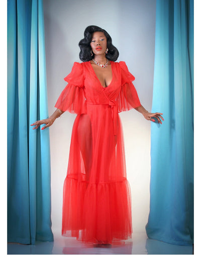 Timeless Temptress Tulle Robe Dress (3 Colorways) PREORDER