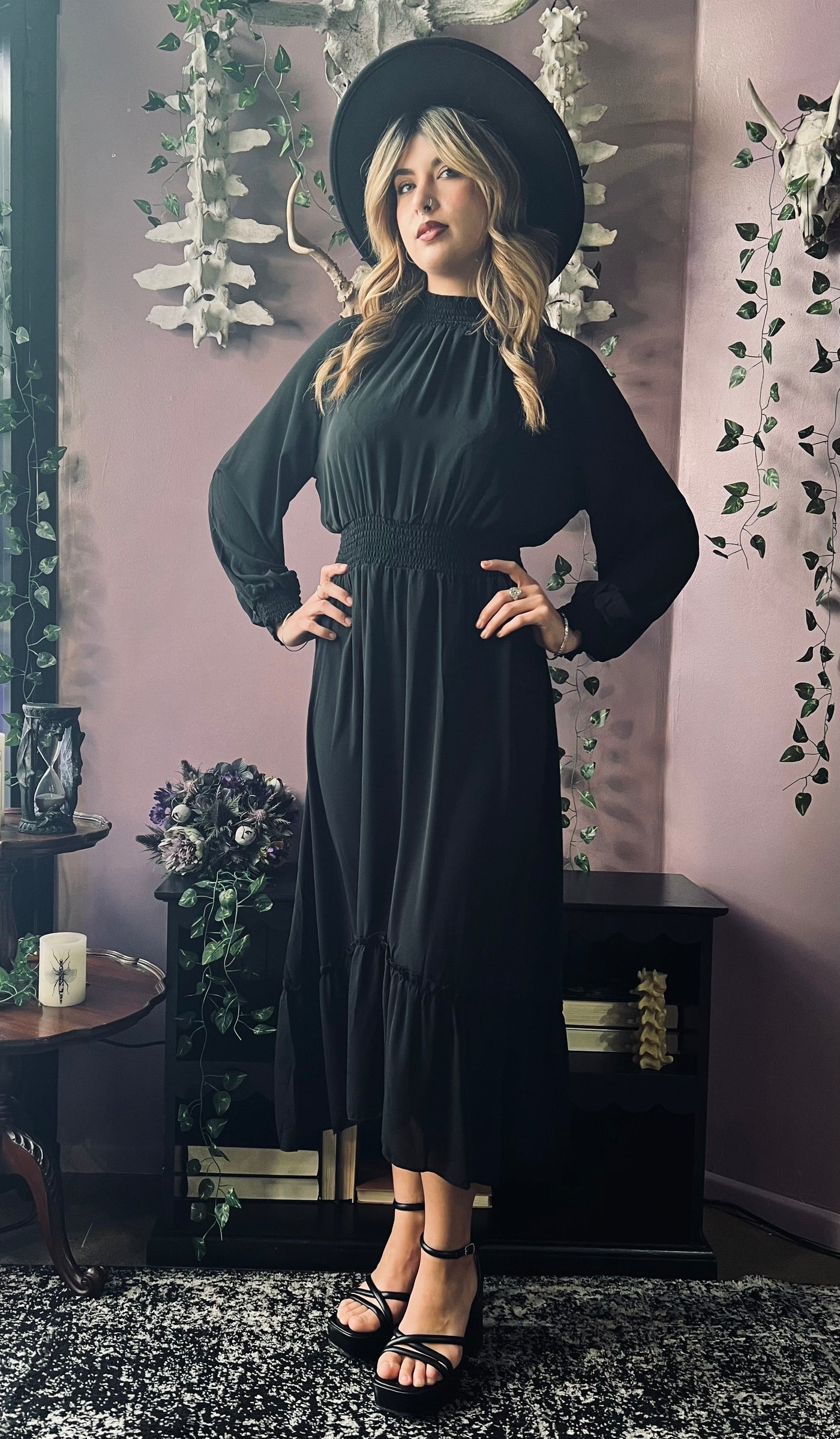 Dorothea Classic Boho Shirred Witch Dress PREORDER