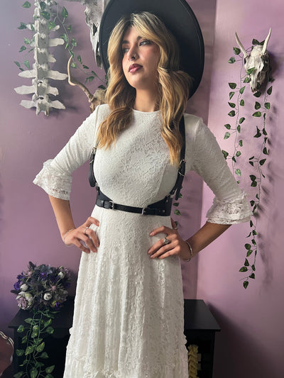 Mina Ivory Floral Lace Bride of the Vampire Maxi Dress  PREORDER
