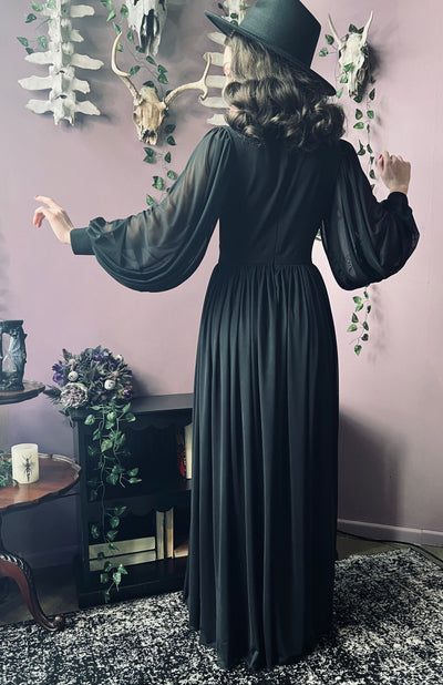 Minerva Hauntingly Dramatic Mesh Maxi Dress with Built In Shorts PREORDER