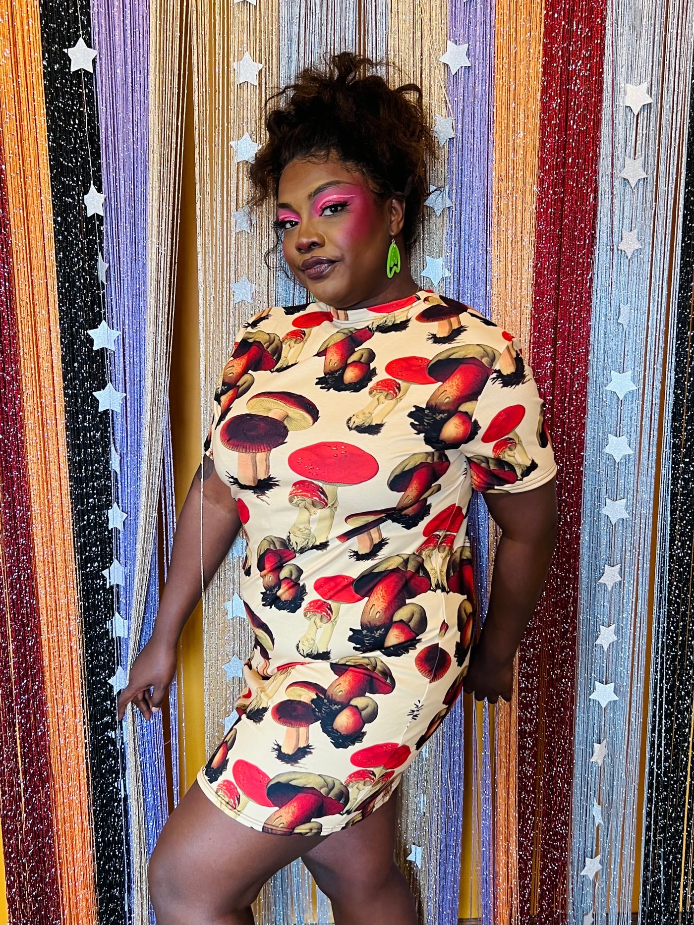 Fanciful Fungi T-Shirt Dress