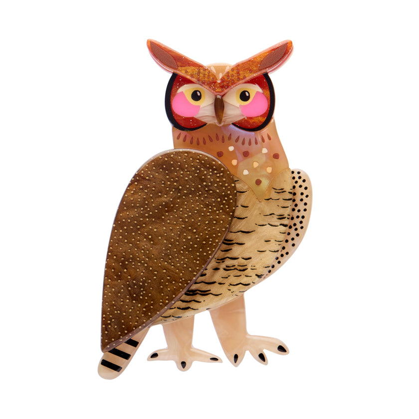 Erstwilder X Pete Cromer The Grand Great Horned Owl Brooch