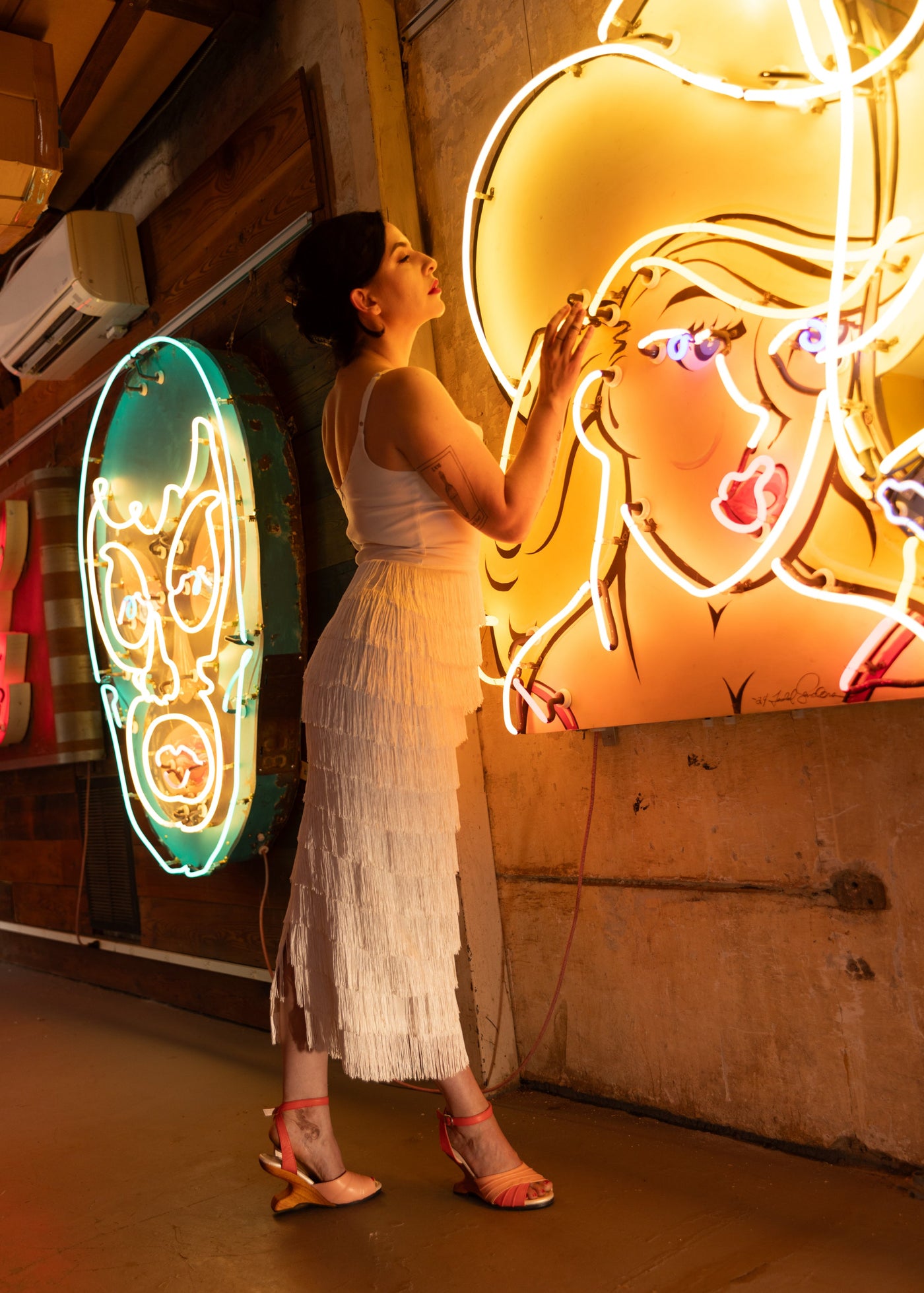 The Boom Boom Wedge in Coral