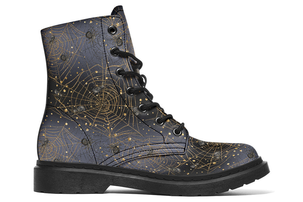 Vegan Ankle Boots in Enchanted Night Webs