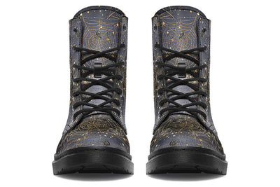 Vegan Ankle Boots in Enchanted Night Webs