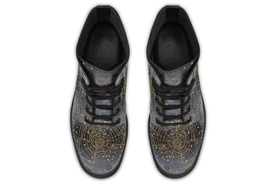 Vegan Ankle Boots in Enchanted Night Webs