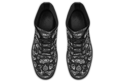Vegan Ankle Boots in Hearse & Halloween