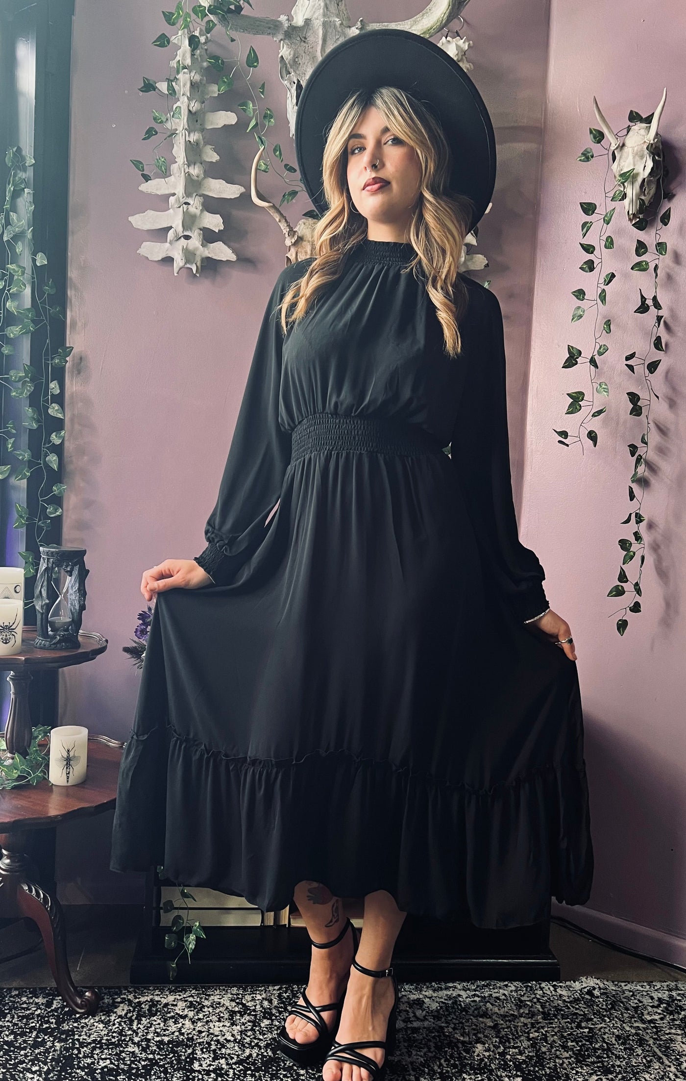 Dorothea Classic Boho Shirred Witch Dress PREORDER