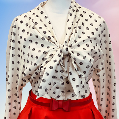 Giselle Blouse with Tie Bow (2 Colorways)