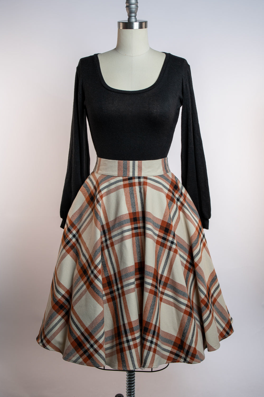 Haute Circle Skirt in Pumpkin Spice Plaid