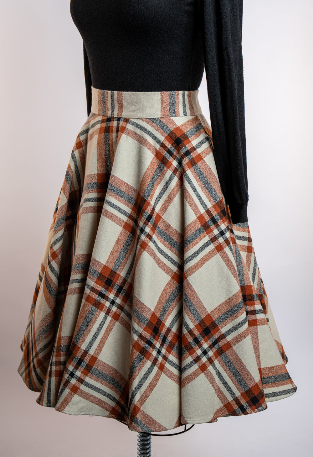 Haute Circle Skirt in Pumpkin Spice Plaid