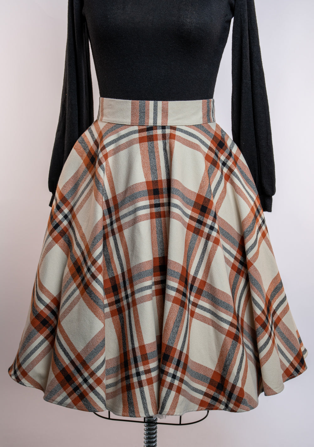 Haute Circle Skirt in Pumpkin Spice Plaid