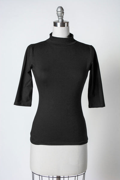 Denise Top 3/4 Sleeve in Black