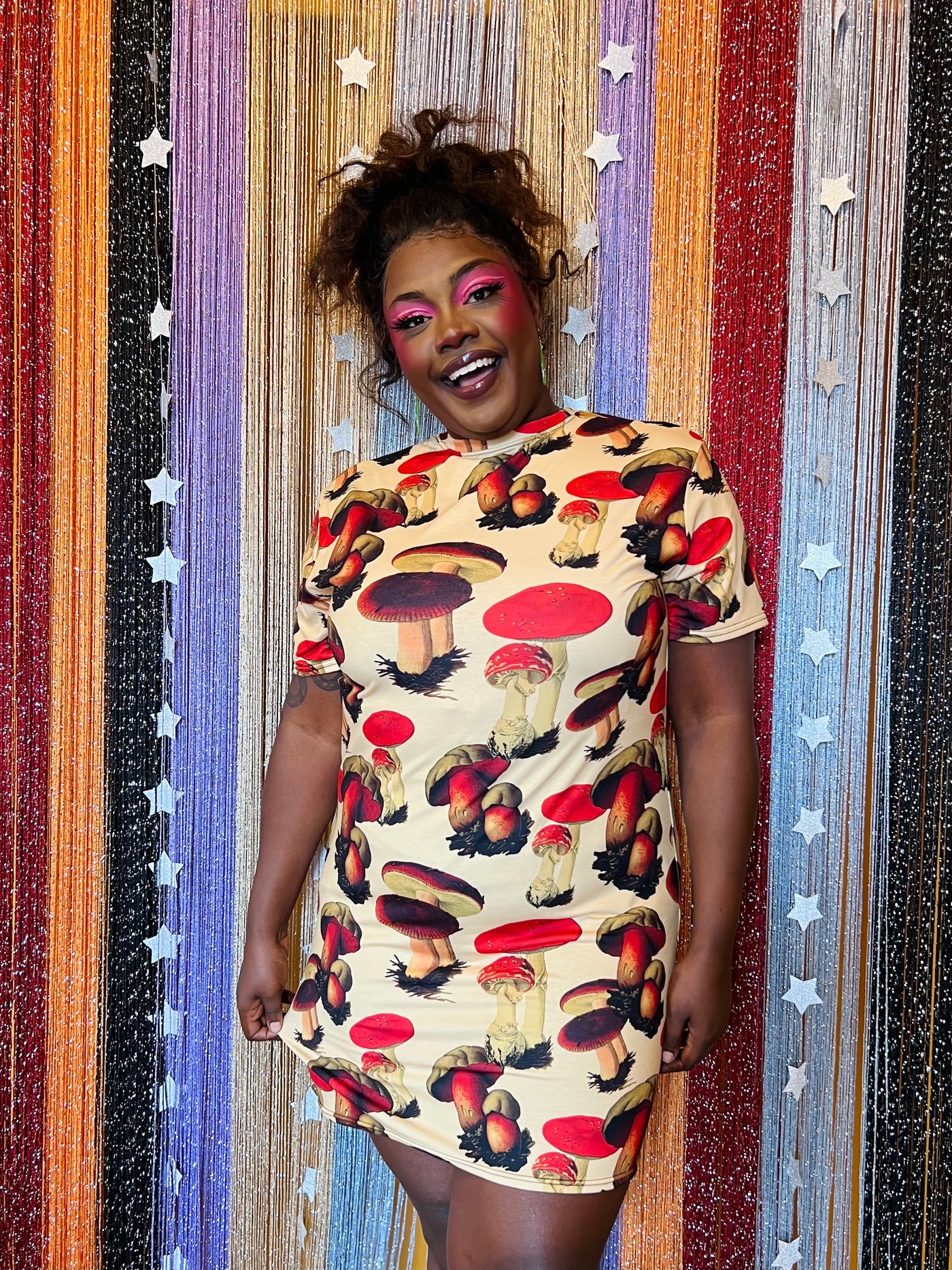 Fanciful Fungi T-Shirt Dress