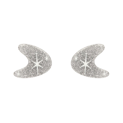 Erstwilder Essentials Atomic Boomerang Glitter Stud Earrings (4 Colorways)