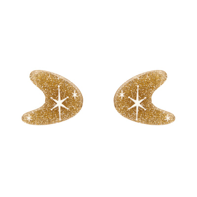 Erstwilder Essentials Atomic Boomerang Glitter Stud Earrings (4 Colorways)