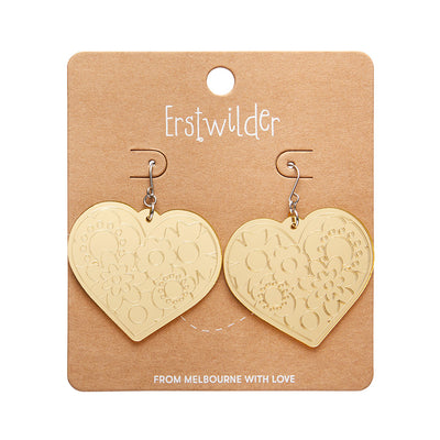 Erstwilder Essentials Love Heart Mirror Drop Earrings (2 Colorways)