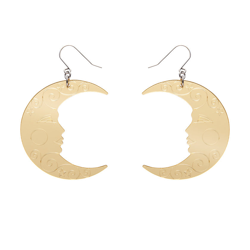 Erstwilder Essentials Moon Mirror Drop Earrings (3 Colorways)