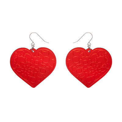 Erstwilder Essentials Love Heart Mirror Drop Earrings (3 Colorways)