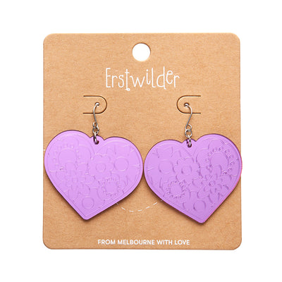 Erstwilder Essentials Love Heart Mirror Drop Earrings (2 Colorways)