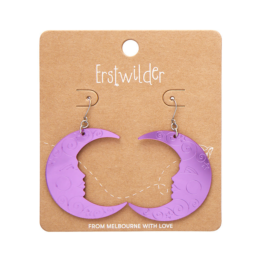 Erstwilder Essentials Moon Mirror Drop Earrings (3 Colorways)