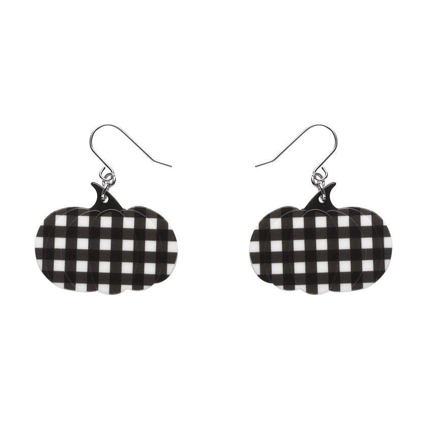 Erstwilder Essentials Pumpkin Gingham Drop Earrings (2 Colorways)