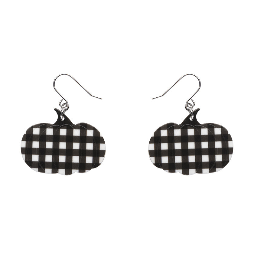 Erstwilder Essentials Pumpkin Gingham Drop Earrings (2 Colorways)