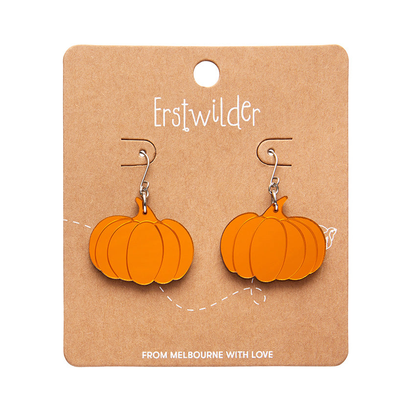 Erstwilder Essentials Pumpkin Mirror Drop Earrings (2 Colorways)