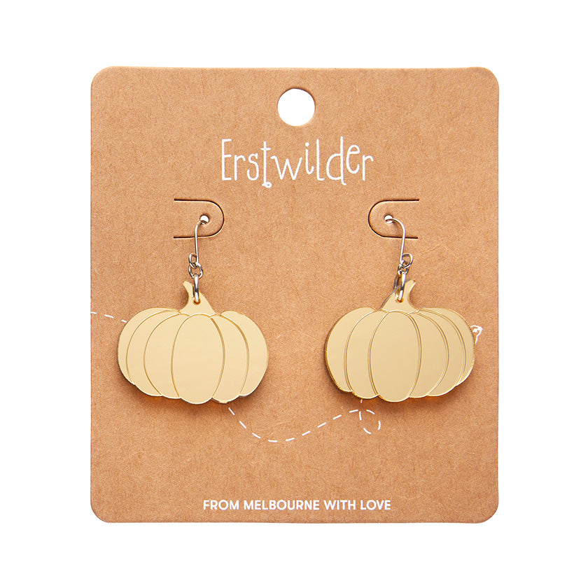 Erstwilder Essentials Pumpkin Mirror Drop Earrings (2 Colorways)