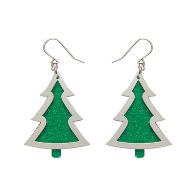 Erstwilder Essentials Green Christmas Tree Drop Earrings (2 Colorways)