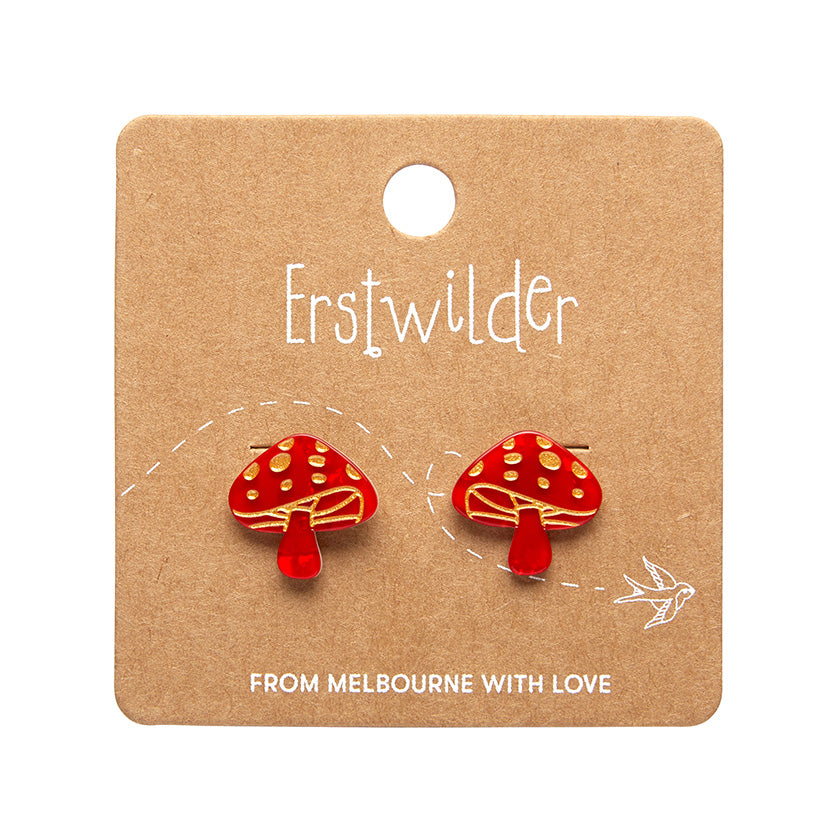 Erstwilder Essentials X Fluer Harris Mushroom Stud Earrings (2 Colorways)