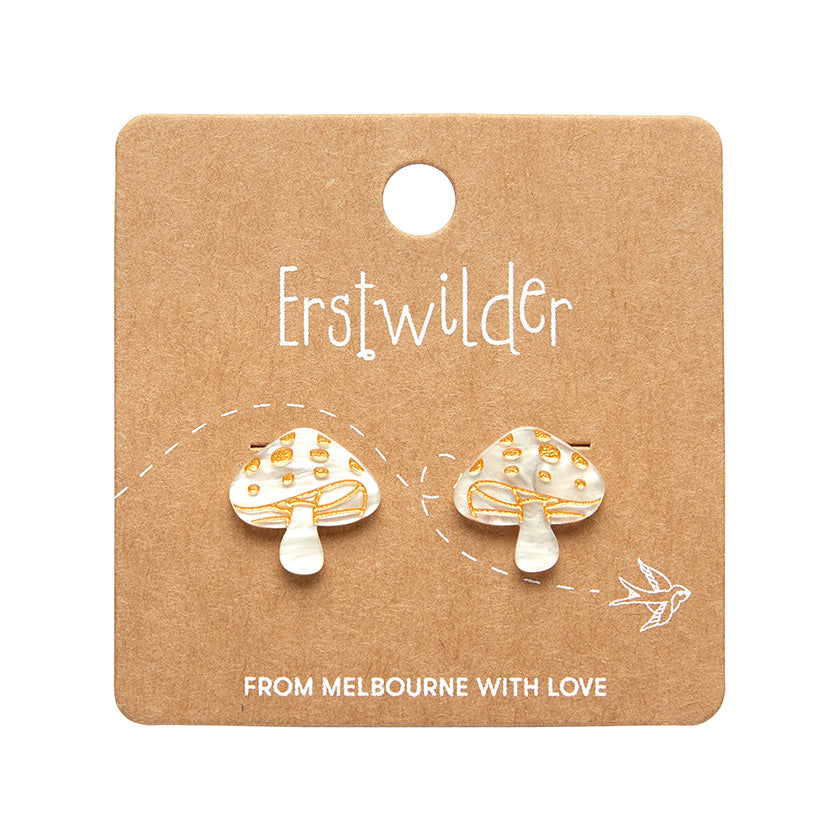Erstwilder Essentials X Fluer Harris Mushroom Stud Earrings (2 Colorways)