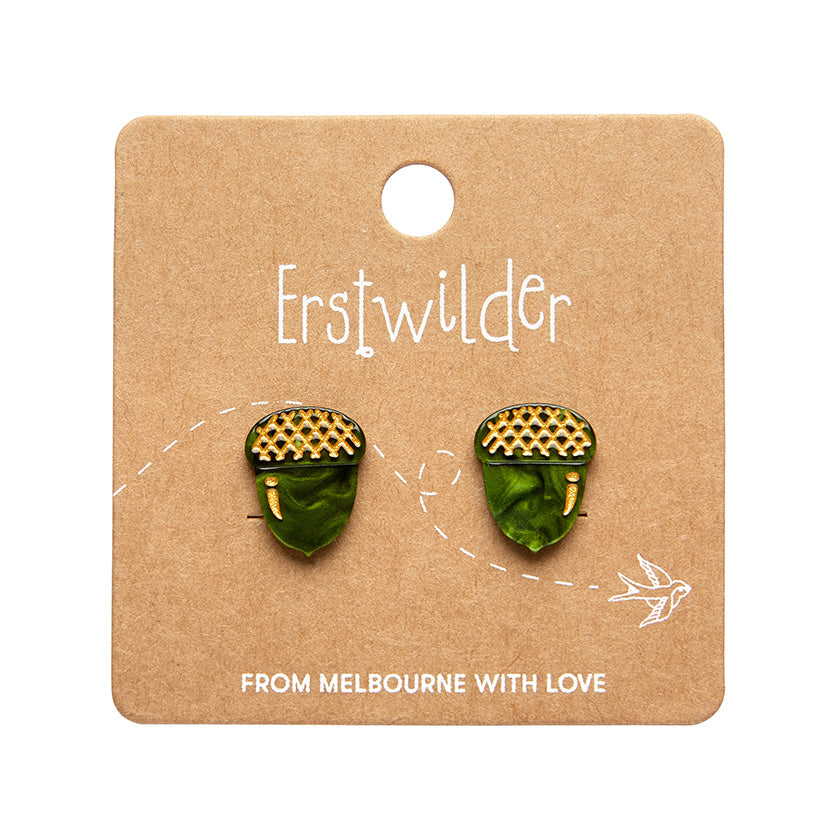 Erstwilder Essentials X Fluer Harris Acorn Stud Earrings (2 Colorways)