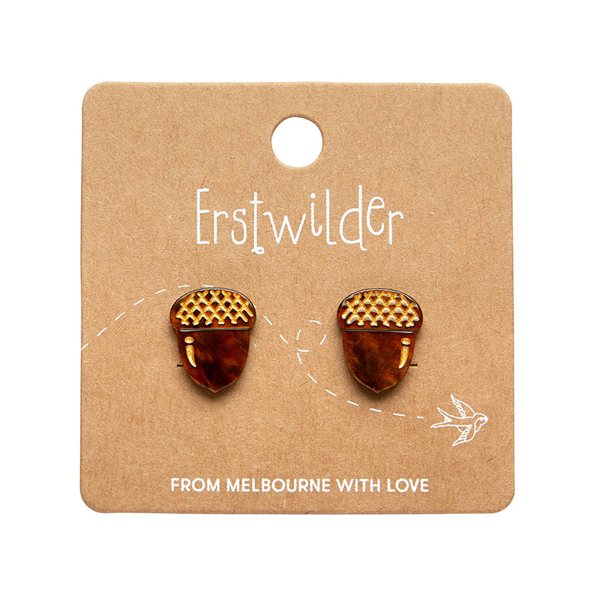 Erstwilder Essentials X Fluer Harris Acorn Stud Earrings (2 Colorways)