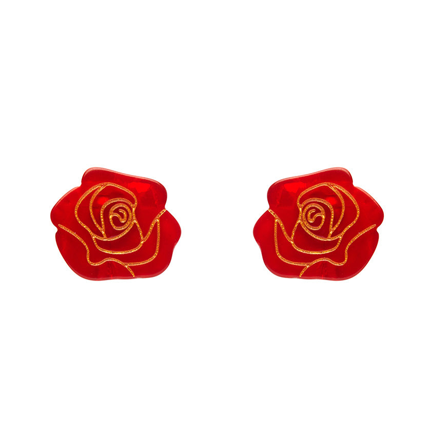 Erstwilder X Pete Cromer Eternal Rose Stud Earrings (2 Colorways)