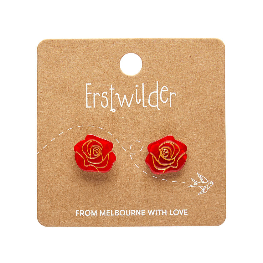 Erstwilder X Pete Cromer Eternal Rose Stud Earrings (2 Colorways)