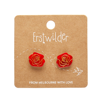 Erstwilder X Pete Cromer Eternal Rose Stud Earrings (2 Colorways)