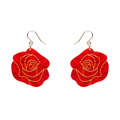 Erstwilder X Pete Cromer Eternal Rose Drop Earrings (2 Colorways)