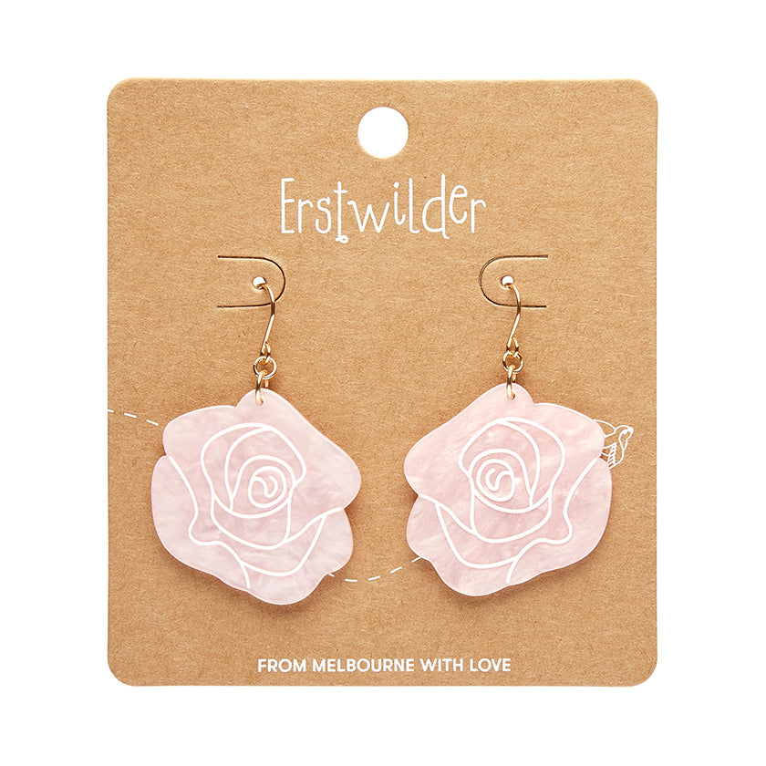 Erstwilder X Pete Cromer Eternal Rose Drop Earrings (2 Colorways)