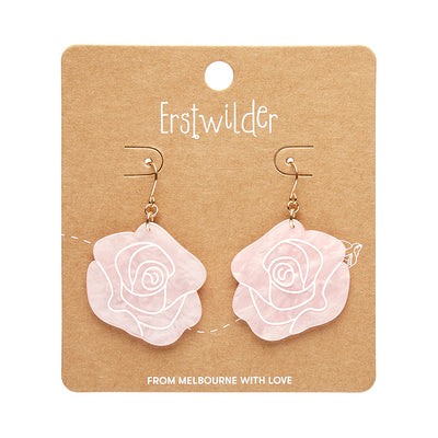 Erstwilder X Pete Cromer Eternal Rose Drop Earrings (2 Colorways)