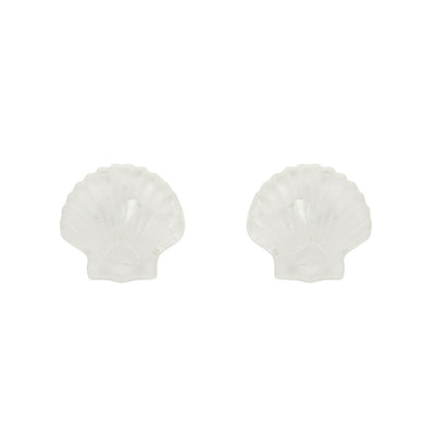 Erstwilder X Pete Cromer Sea Shell Stud Earrings - White (2 Colorways)