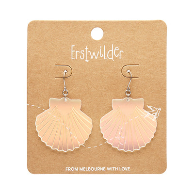 Erstwilder X Pete Cromer Sea Shell Drop Earrings - White (2 Colorways)