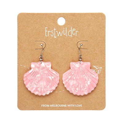 Erstwilder X Pete Cromer Sea Shell Drop Earrings - White (2 Colorways)